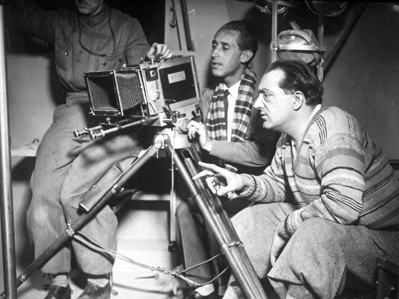 Fritz Lang bei Dreharbeiten