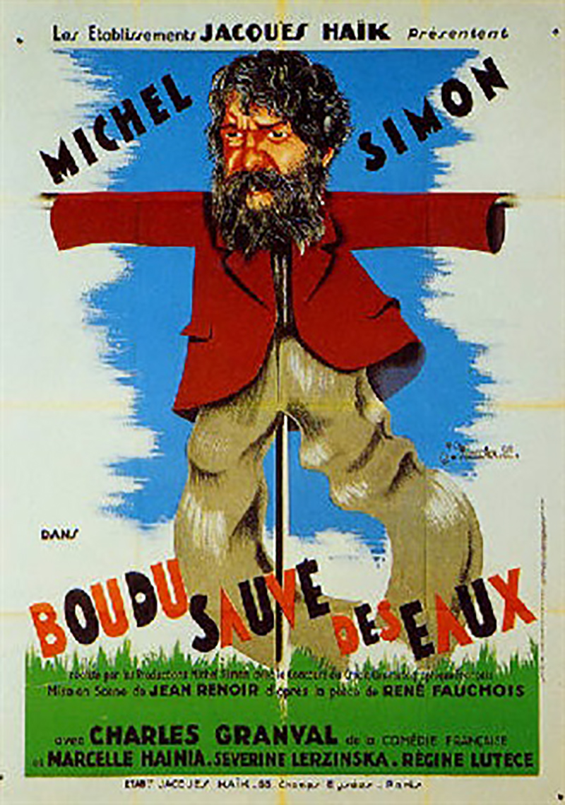 PHOTO DE PRESSE CINÉMA : MICHEL SIMON , FILM  BOUDU SAUVÉ